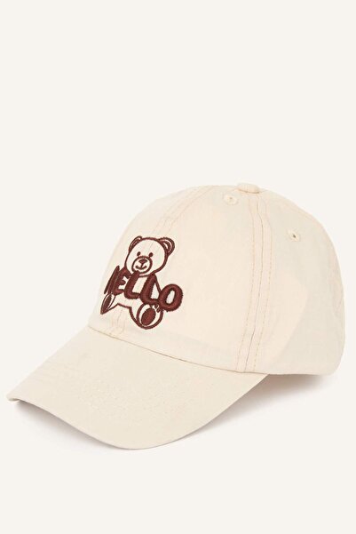 DeFacto Embroidered Cotton Cap Hat for Baby Boy D8380A526Sm