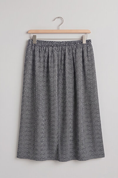 nacar çarşı Women's Mother's Day Elastic Waist Mixed Patterned Push-Up Skirt