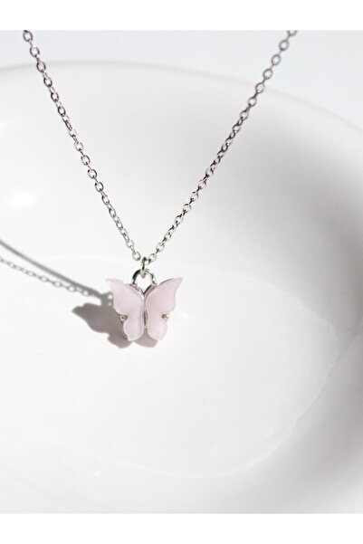 Reorah Collection Powder Pink Butterfly Necklace