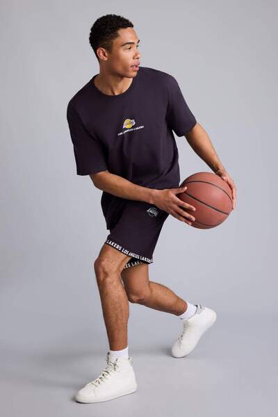 DeFacto Nba Los Angeles Lakers Standard Fit Shorts E2243Ax26Sp