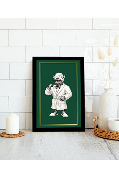 Harika bir ev ΤΡΑΠΕΖΙ ΜΠΑΝΙΟΥ MDF ΜΕ ΠΛΑΙΣΙΟ ΚΑΙ ΕΦΕΦΤΙΑ ΖΕΒΡΑΣ | BNYMDF