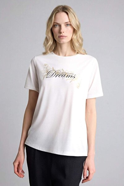 DeFacto Μπλουζάκι με κοντό μανίκι και λουλουδάτο σχέδιο με λαιμόκοψη Regular ...