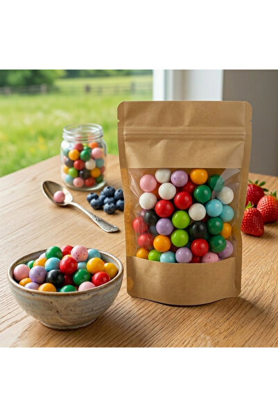 BKB AMBALAJ Kraft Geniş Pencereli Doypack Kilitli Ambalaj 16x27 cm – 100 Adet...