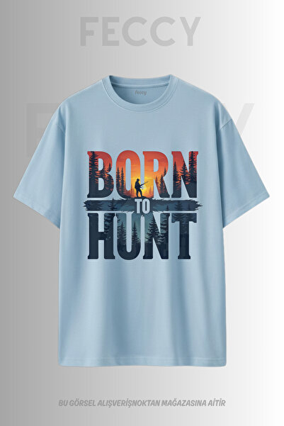 FECCY تي شيرت نسائي فاخر مطبوع عليه موضوع الصياد من Born To Hunt للجنسين مقاس...