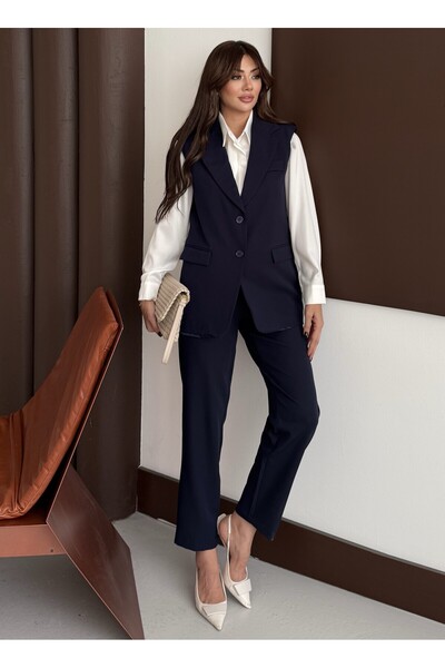 MADAME MELEK Σετ παντελόνι με επένδυση μάρκας Zr Model - Παντελόνι Carrot Μακ...