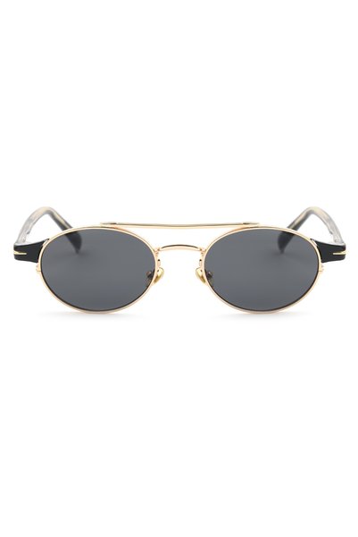 Ticarto Unisex Oval Gold Frame Sunglasses Tctga002701G0362