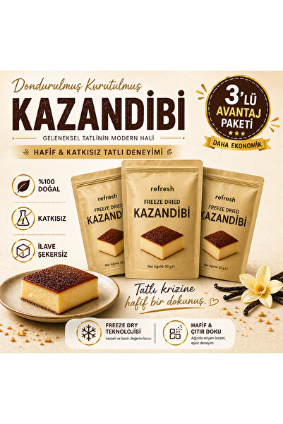 Refresh Chips Refresh Kazandibi 3’lü Avantaj Paketi | Dondurulmuş Kurutulmuş ...