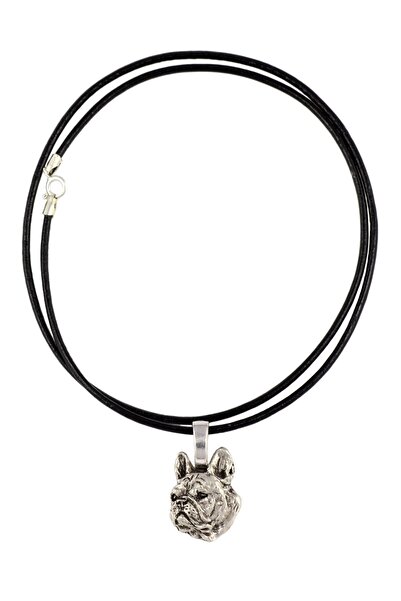 Art - Dog French Bulldog, Frenchie - Dog necklace, silver-plated pendant for ...