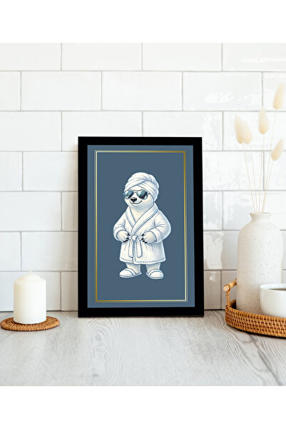 Harika bir ev ΕΙΚΟΝΑ ΑΡΚΤΙΚΗΣ ΑΡΚΟΥΔΑΣ ΣΕ ΠΛΑΙΣΙΟ ΤΡΑΠΕΖΑΣ ΜΠΑΝΙΟΥ ΑΠΟ MDF ΜΕ...