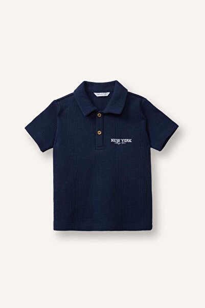 DeFacto Tricou polo cu mânecă scurtă, brodat, jacquard, croială normală, pent...