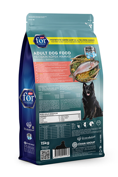 FlexiFor Somonlu Yetişkin Köpek Kuru Maması - Postbiyotik İçerikli Sindirim Destekleyici - 15 Kg