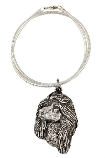 Art - Dog Colier cu câine Afghan Hound, bijuterie unică pentru iubitorii de c...