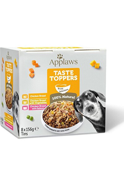 Applaws 100% Natural Wet Dog Food, Selection of Chicken in Broth, 156g Box (P...