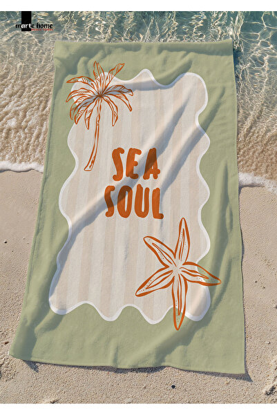 Marte Home SEA SOUL - RENKLİ BASKILI PLAJ HAVLUSU - 75x150 CM