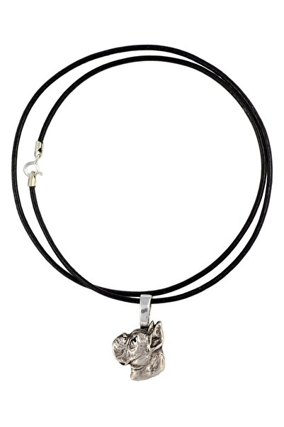 Art - Dog Boxer, German Boxer I - Dog necklace, silver-plated pendant for the...