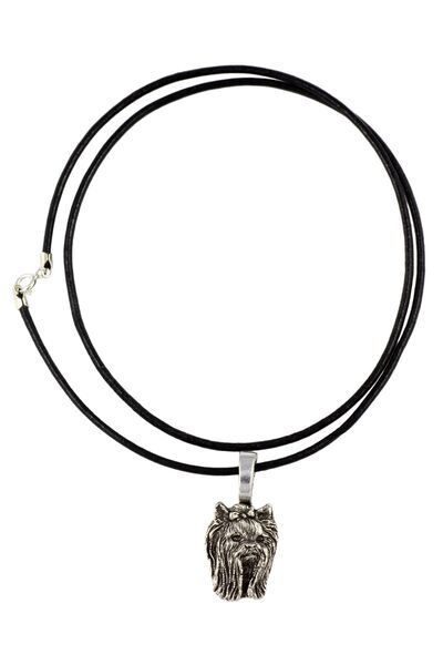 Art - Dog Yorkshire Terrier, Yorkie - Dog necklace, silver-plated pendant for...