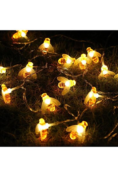 HONEY BEE SOLAR POWERED BEE GARDEN LIGHTING DECORATIVE ORNAMENT 30 led
