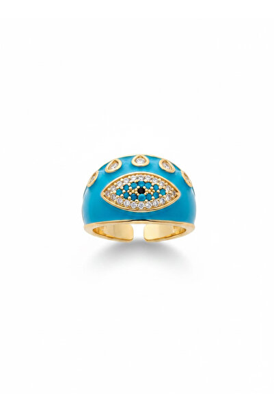 Bo Takı ve Aksesuar Colorful Enamel Adjustable Ring
