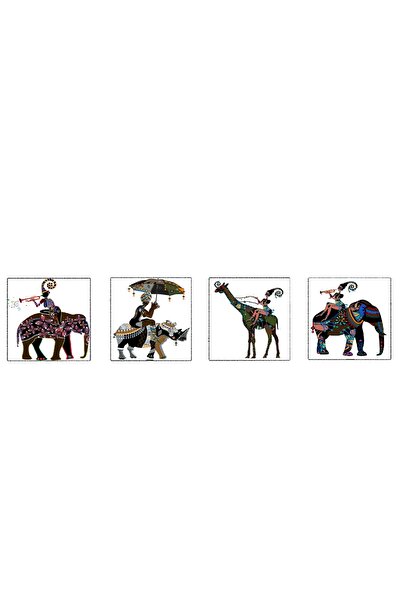 media Tablou canvas, set 4 buc africa1, 50 x 50 cm
