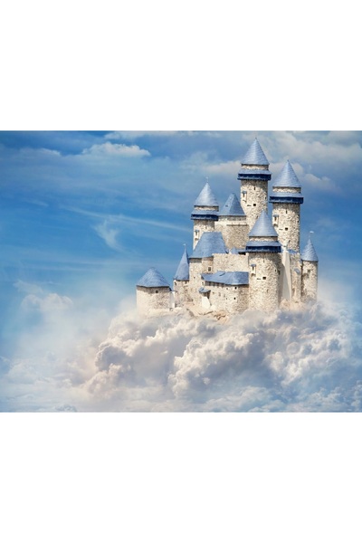 media Πίνακας σε καμβά: Κάστρο πάνω από τα σύννεφα, 75 x 50 εκ.