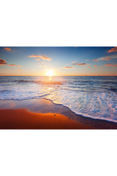 media Πίνακας σε καμβά: Ηλιοβασίλεμα στην παραλία, 105 x 70 εκ.