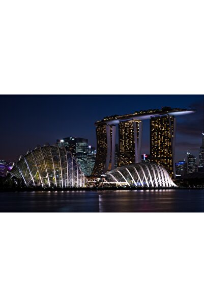 media Πίνακας σε καμβά, αρχιτεκτονική αβάν-γκαρντ της Σιγκαπούρης, 60 x 40 εκ.