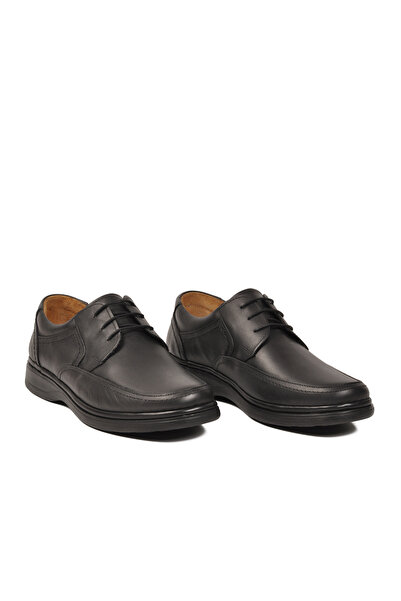 UMARO 217 m Lace-Up Genuine Leather Black Men's Casual Shoes