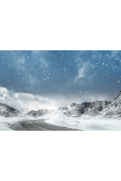 media Πίνακας σε καμβά: Χιονόπτωση στα βουνά, 105 x 70 εκ.