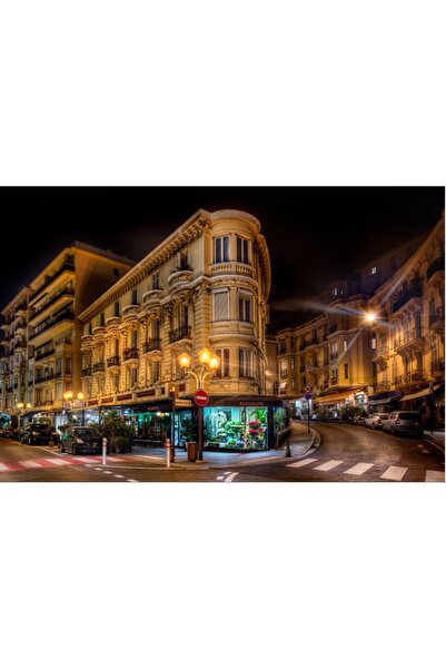 media Tablou canvas Noaptea prin Monaco, 60 x 40 cm