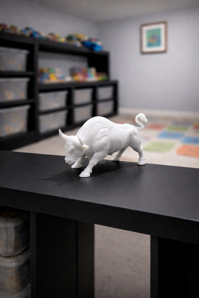 GECE 3D BOĞA GÖRSELİNDE FİGÜR/OYUNCAK
