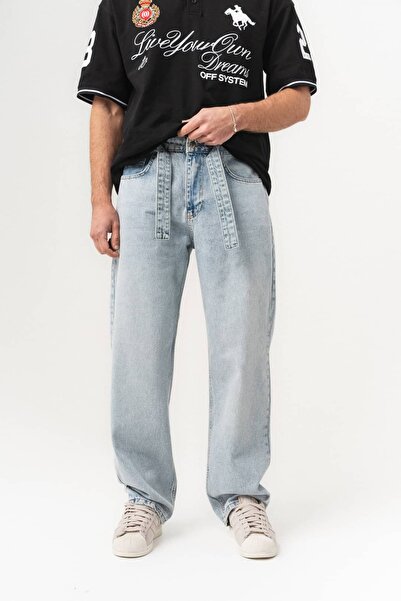 go gang own Beltcore Belted Jean Baggy Pants