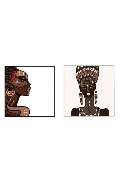 media Tablou canvas, set 2 buc africa3, 70 x 70 cm
