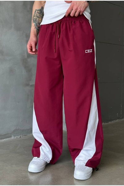 cezstudio Cez Nakış Detaylı Extra Baggy Stoper Paraşüt Eşofman Altı