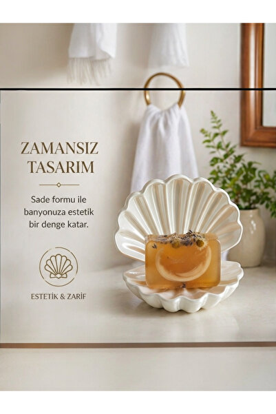 KUKO DESIGN İncili Sabunluk Dekoratif Sabun Tutucu Banyo Aksesuarı Şık Modern...