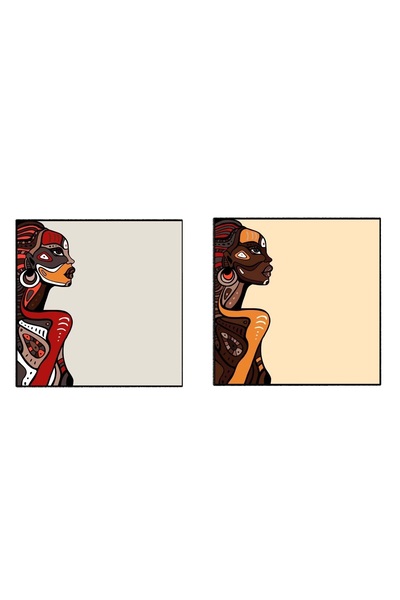 media Tablou canvas, set 2 buc africa4, 60 x 60 cm
