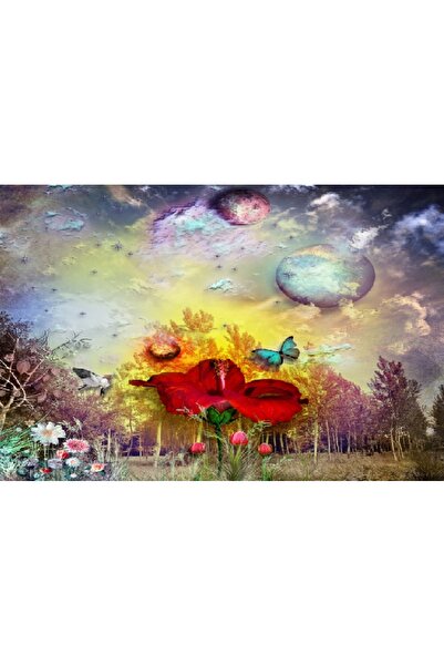 media Αφηρημένος πίνακας σε καμβά, 60 x 40 εκ.