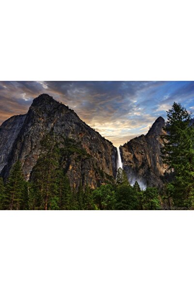 media Πίνακας σε καμβά: Καταρράκτης στα βουνά, 105 x 70 εκ.