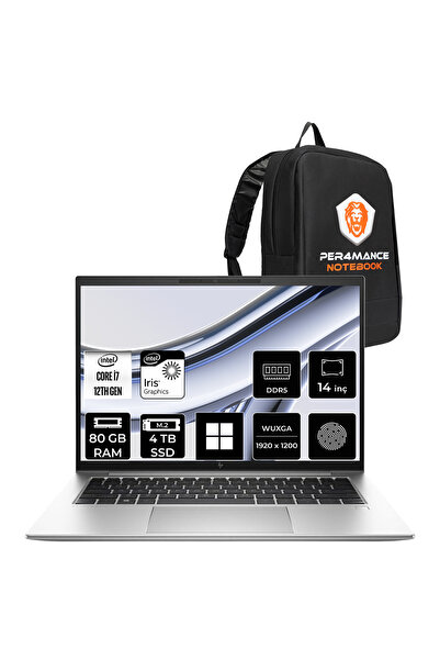 HP Elitebook 840 G9 i7 1255U 80GB 4TB SSD 14" WUXGA W11P Dizüstü Bilgisayar &...
