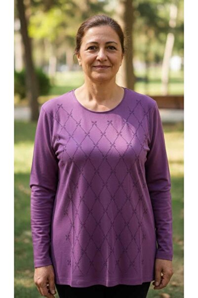 Aylin ΚΛΑΣΙΚΗ ΒΑΜΒΑΚΕΡΗ ΜΠΛΟΥΖΑ ΜΕ ΜΑΚΡΙΑ ΜΑΝΙΚΙΑ ΚΑΙ ΛΟΥΡΑΚΙΑ ΣΤΟ ΛΕΜΟΝΙ