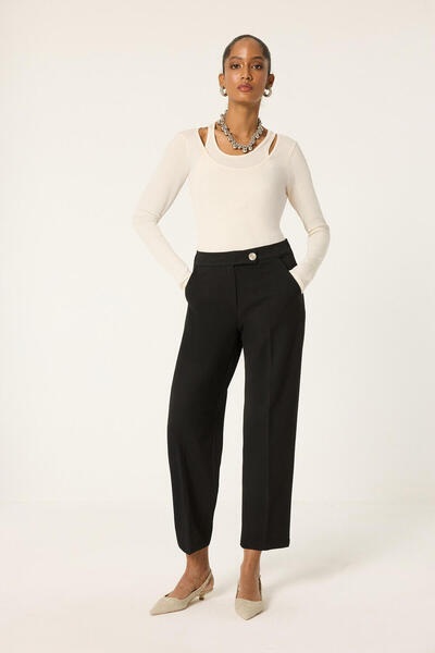 Touché Privé ELASTIC WAIST CREPE PANTS