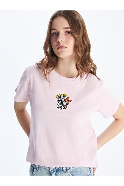 LC Waikiki Crew Neck Powerpuff Girls Embroidered Women's T-Shirt
