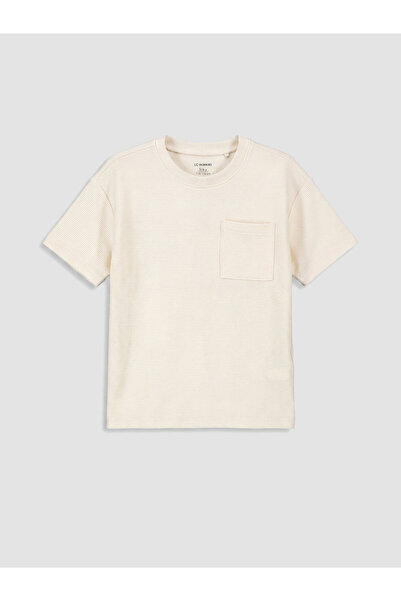LC Waikiki Tricou băieți cu guler rotund, reiat, cu buzunare