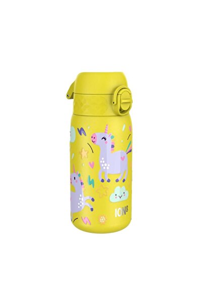 Ion8 - Paslanmaz Çelik Çocuk Suluk - Sarı Unicorn - 400 ml - Sızdırmaz