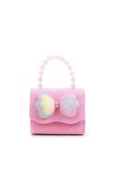 Bidani - Sparkly Glitter Bow Mini Purse - Purple, Blue, Pink