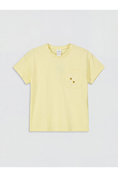 LC Waikiki Tricou de fete cu guler rotund și broderie