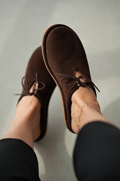 selin shoes Γυναικείες παντόφλες Lodra από γνήσιο δέρμα με λεπτομέρεια από δα...