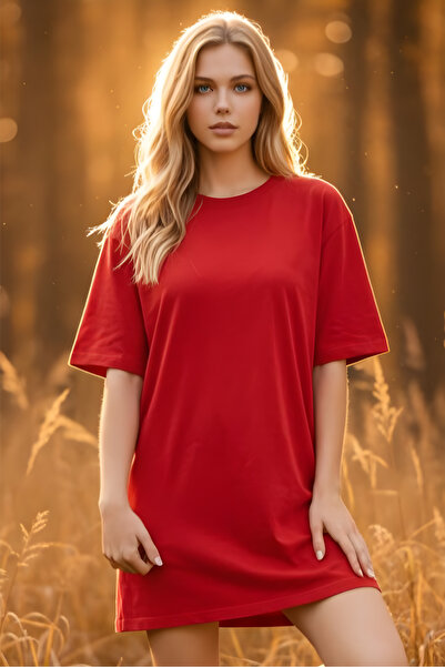 HOFFNUNG Γυναικείο κοντομάνικο μπλουζάκι με λαιμόκοψη Φόρεμα νυχτικό