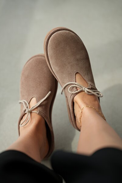 selin shoes Γυναικείες παντόφλες Lodra από γνήσιο δέρμα με λεπτομέρεια από δα...