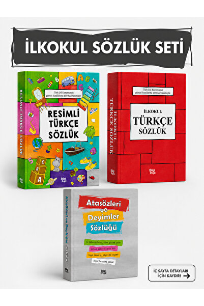 Parodi Yayınları İlkokul Sözlük Seti - Resimli Türkçe Sözlük - Atasözleri ve ...