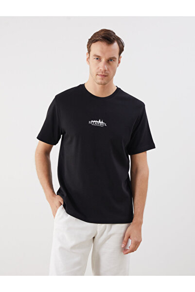 LC Waikiki Ανδρικό T-shirt με στρογγυλή λαιμόκοψη και στάμπα Κωνσταντινούπολης